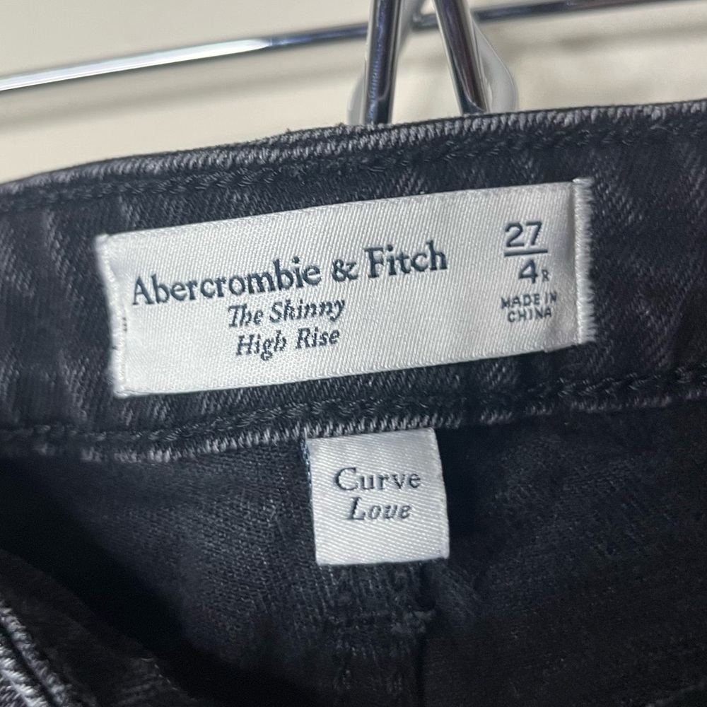 A+F The Skinny High Rise Curve Love Edgy Goth Split Hem Jeans - Picture 6 of 9